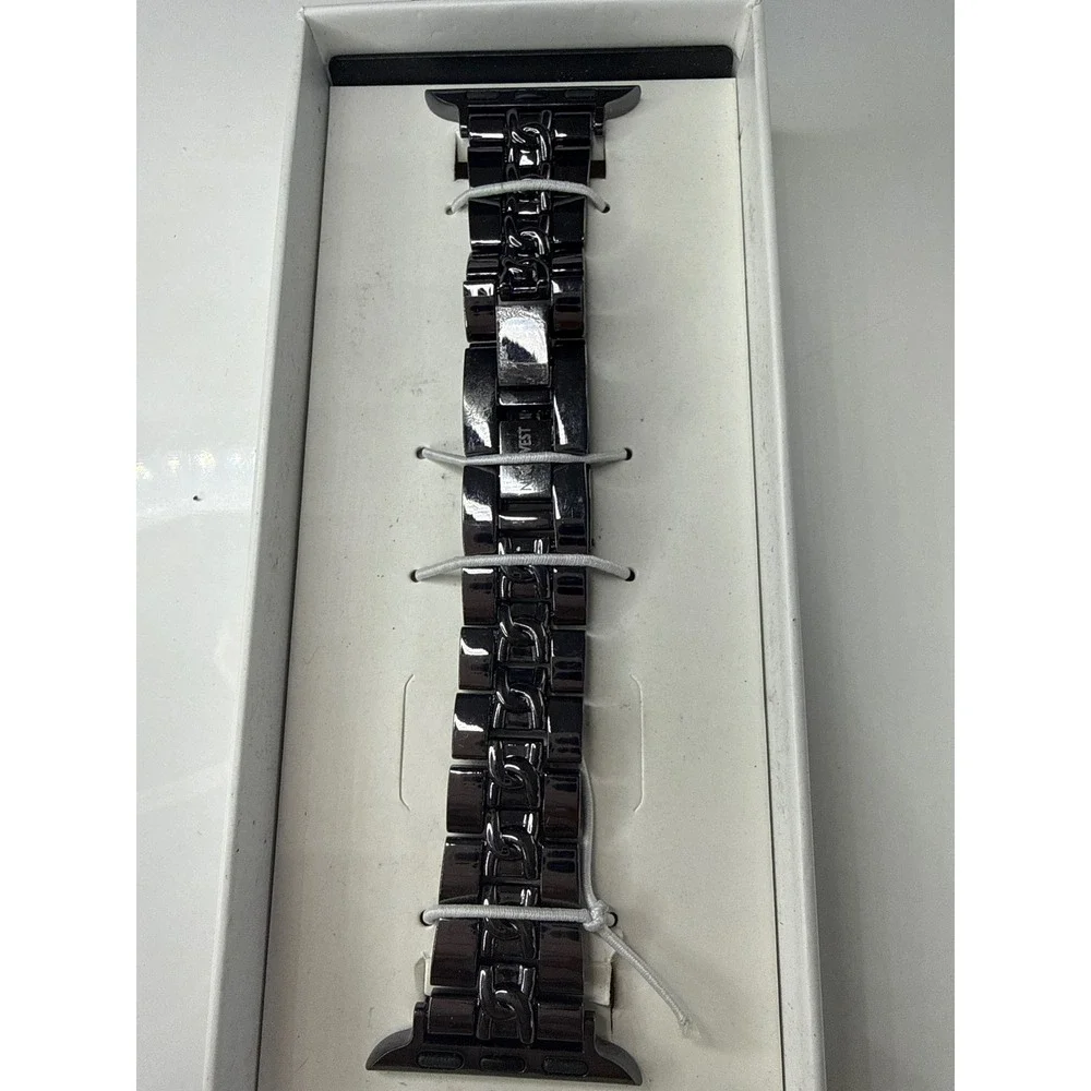 Nine West Gunmetal Chain Link Bracelet Band for Apple Watch 38/40/41mm